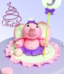 Детский торт  "Розовый слоненок" 